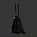 Stylish Black Tote Bag With Handles And Functional Zipper Pocket