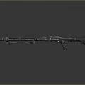 Tactical Sniper Rifle With Metallic Barrel Detailed Stock And Heavy Duty Structure Design