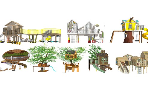 Modern play equipment Children's play equipment Children'slide 3d model