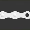 Industrial Metal Chain Links With Shiny Surface And Reflective Mechanical Parts