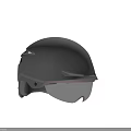 Two Modern Black Helmets With Sleek Design And Multiple Ventilation Ports 3d model