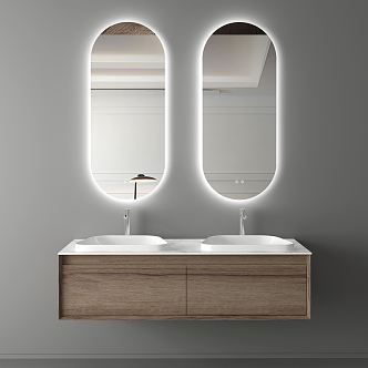 modern sink bathroom cabinet 3d model