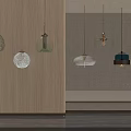 Modern Hanging Glass Pendant Lights With Green Yellow Transparent Colors For Interior Decor
