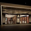 Modern Tobacco And Alcohol Store Exterior With Signage Display Windows And Interior Shelves