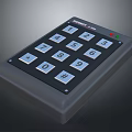ACCESS TEK Computer External Numeric Keypad With Security Input And LED Indicator 3d model