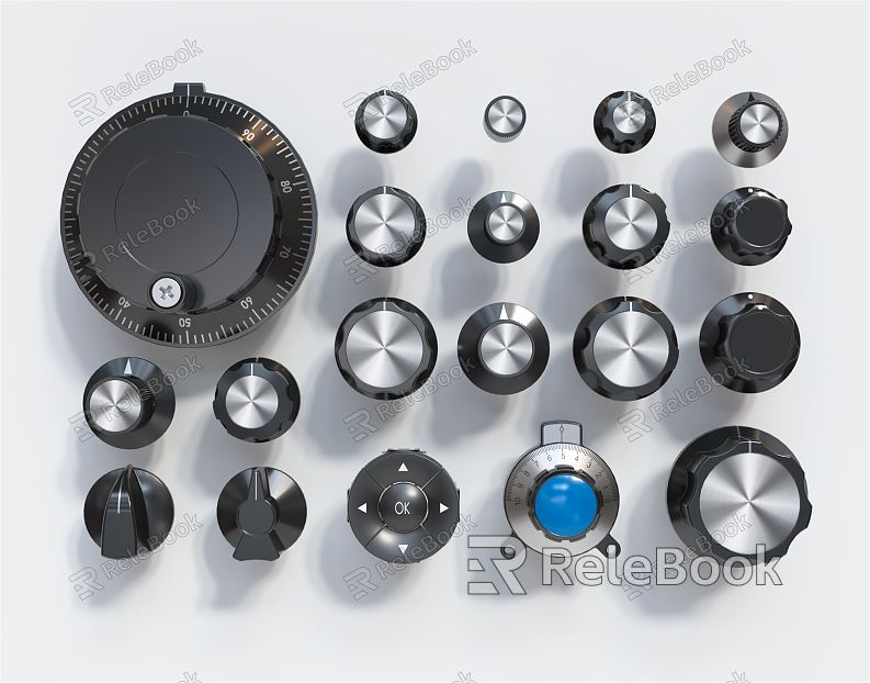 Modern Button Knob Button model