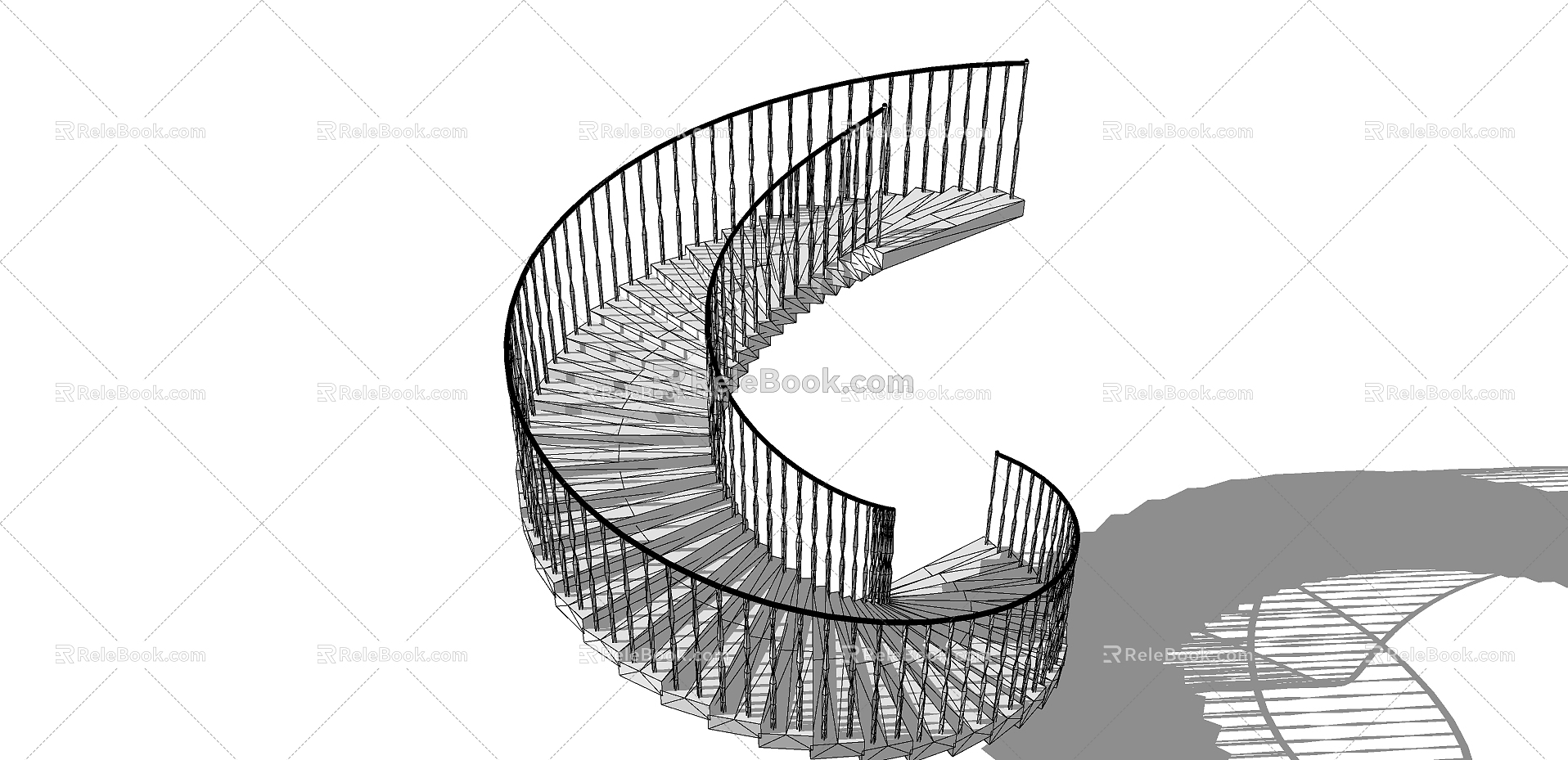 revolving staircase 3d model