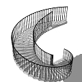 revolving staircase 3d model