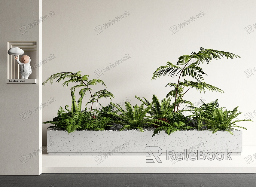 Modern plant green plant flower box indoor plant landscaping pteridophyte combination micro landscape plant pile model