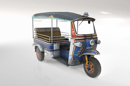 Modern three-wheeled motorcycle 3d model