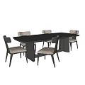 Dining table and chair combination 3d model