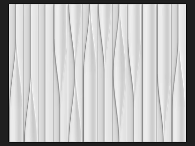 White Wavy Textured Decorative Panel For Modern Interior Wall Design 3d model