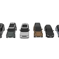 Multiple Colorful SUV Cars In Different Styles Arranged In Rows Showcase Collection
