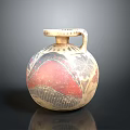 Hand Sculpted Ceramic Vase with Intricate Decorative Patterns and Colorful Artistic Design
