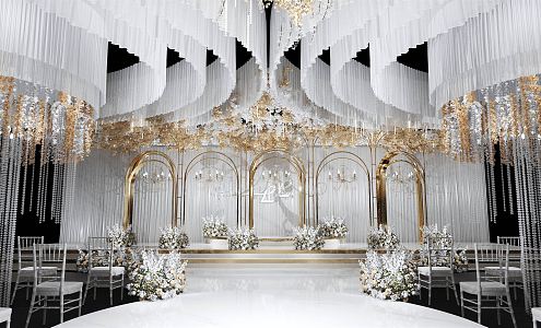 Modern Wedding Scene 3d model