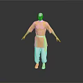 White Mannequin Wearing Yellow Top With White Belt And White Pants