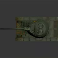 Detailed 3D Rendered Green Military Tank With Turret Gun Barrel And Tracks