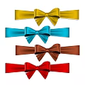 Yellow Blue Brown Red Decorative Bowknot Ribbon Ornaments For Decoration