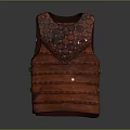 Leather Vest With Braided Pattern And Rivet Details In Vintage Design 3d model