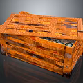 Rustic Open Wooden Crate With Slatted Design And Natural Wood Texture