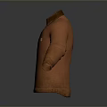 Orange Casual Jacket With Collar Long Sleeve And Front Pocket Design