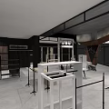 GUYSSOUL Modern Clothing Store With Glass Facade Interior Racks And Apparel Displays