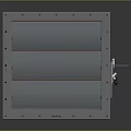 Industrial Ventilation Damper With Square Frame Multiple Blades And Handle