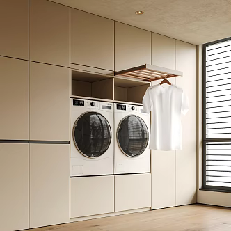 Laundry Washing Machine Cleaning Supplies Balcony Laundry 3d model