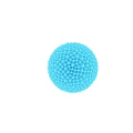 Vibrant Blue Sphere With Intricate Honeycomb Texture On Pure White Background
