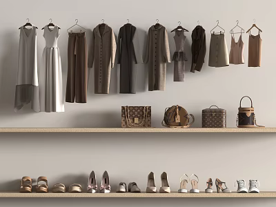 clothes modern shoes 3d model