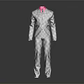 Gray Checkered Men's Suit With Pink Shirt Fashion Outfit Design