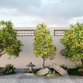 Tree Garden Fruit Tree Apple Tree Orange Tree Landscape Tree 3d model