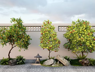 Tree Garden Fruit Tree Apple Tree Orange Tree Landscape Tree 3d model