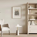 Modern bookcase 3d model
