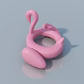 Elegant Pink Swing Door Design Featuring Flamingo Inspired Decorative Details