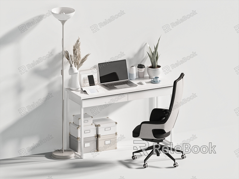 Modern Desk Chair Study Desk Computer Desk Ergonomic Chair Notebook Learning Supplies model