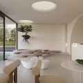 Modern Hair And Beauty Salon Interior With Styling Stations Comfortable Seats And Greenery