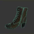 Fashionable Women's Brown Leather Lace Up Boots With Zipper And High Heel For Everyday Wear
