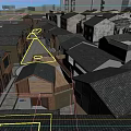 Traditional And Modern Commercial Street With Tile Roofs Shopfronts And Neat Building Arrangement
