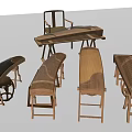Different Wooden Stools With Traditional And Modern Designs Carved Legs And Comfortable Seats