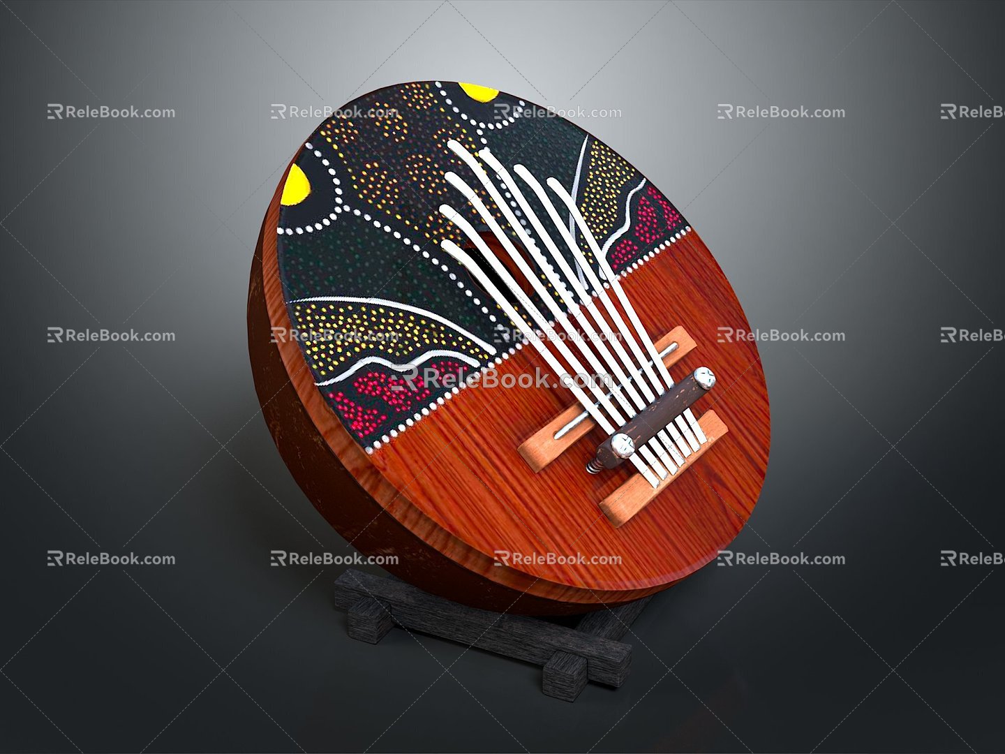 Erhu Drum Pipa Music Equipment Music Equipment Equipment Equipment Equipment Equipment Musical Instruments 3d model