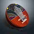 Erhu Drum Pipa Music Equipment Music Equipment Equipment Equipment Equipment Equipment Musical Instruments 3d model