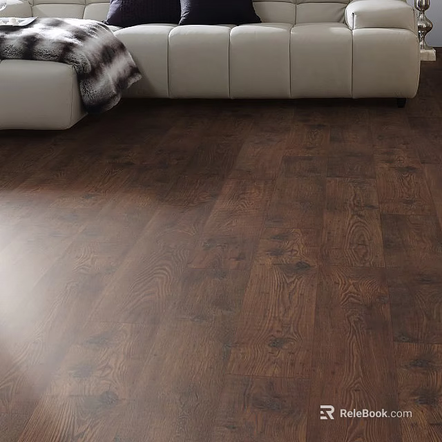 Modern Dark Brown Wooden Flooring With Natural Wood Grain In Living Room Interior Space 3d model 