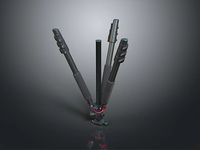 Durable Adjustable Commercial Equipment Tripod With Telescopic Legs And Stable Base 3d model