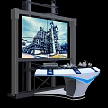 Commercial Control System Equipment With Large Display Screen And Industrial Plants Monitoring