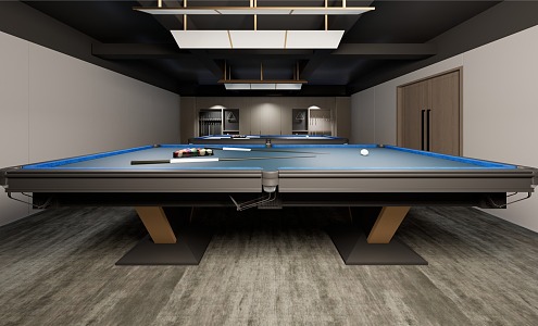 Indoor billiard hall 3d model