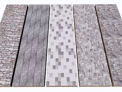 Square Rugs with Various Patterns Textures and Modern Designs for Home Decor 3d model