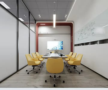 Modern Meeting Room Small Meeting Room 3d model