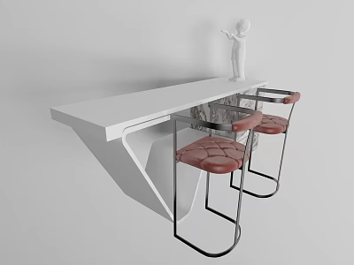 Modern Bar Chair Combination Bar Chair 3d model