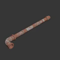 Rusty Metal Weapon Club Like Design With Textured Surface And Antique Appearance